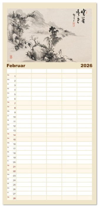 Yoshitsugu Haizan (CALVENDO Familienplaner 2026)