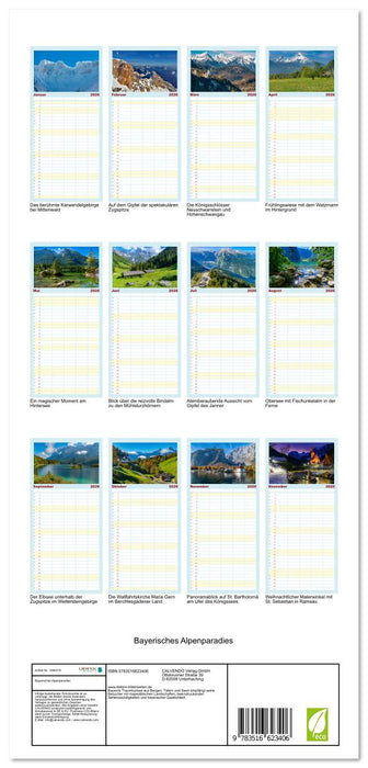 Bayerisches Alpenparadies (CALVENDO Familienplaner 2026)