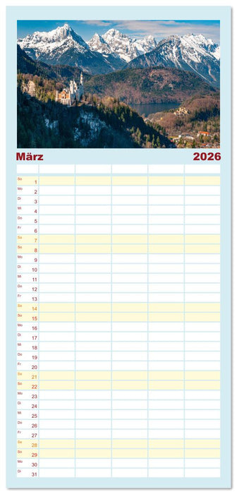 Bayerisches Alpenparadies (CALVENDO Familienplaner 2026)