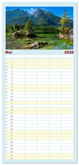 Bayerisches Alpenparadies (CALVENDO Familienplaner 2026)