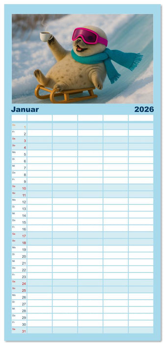 Tierbaby von heute! (CALVENDO Familienplaner 2026)