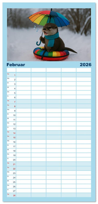 Tierbaby von heute! (CALVENDO Familienplaner 2026)