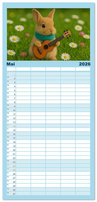 Tierbaby von heute! (CALVENDO Familienplaner 2026)