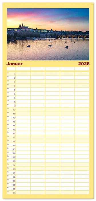 Tschechische Republik - Prag (CALVENDO Familienplaner 2026)