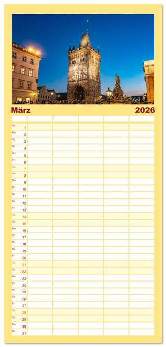 Tschechische Republik - Prag (CALVENDO Familienplaner 2026)