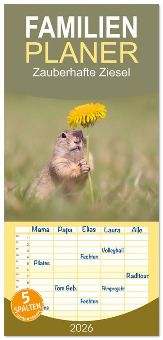 Zauberhafte Ziesel (CALVENDO Familienplaner 2026)