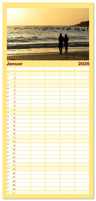 An Rio's Stränden (CALVENDO Familienplaner 2026)