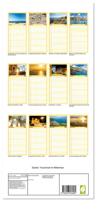 Sizilien: Trauminsel im Mittelmeer (CALVENDO Familienplaner 2026)