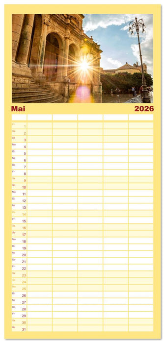 Sizilien: Trauminsel im Mittelmeer (CALVENDO Familienplaner 2026)