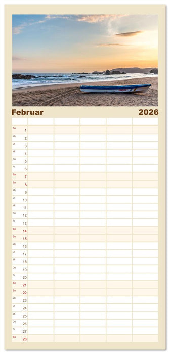 Traumküsten: Eine Maritime Reise um die Welt (CALVENDO Familienplaner 2026)