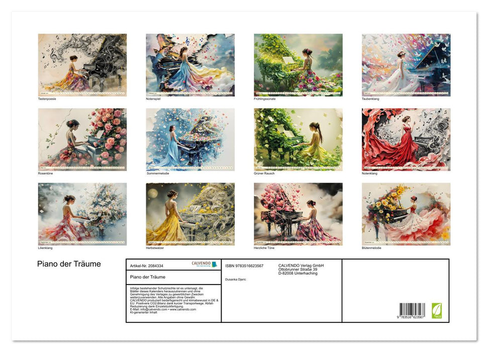 Piano der Träume (CALVENDO Wandkalender 2026)