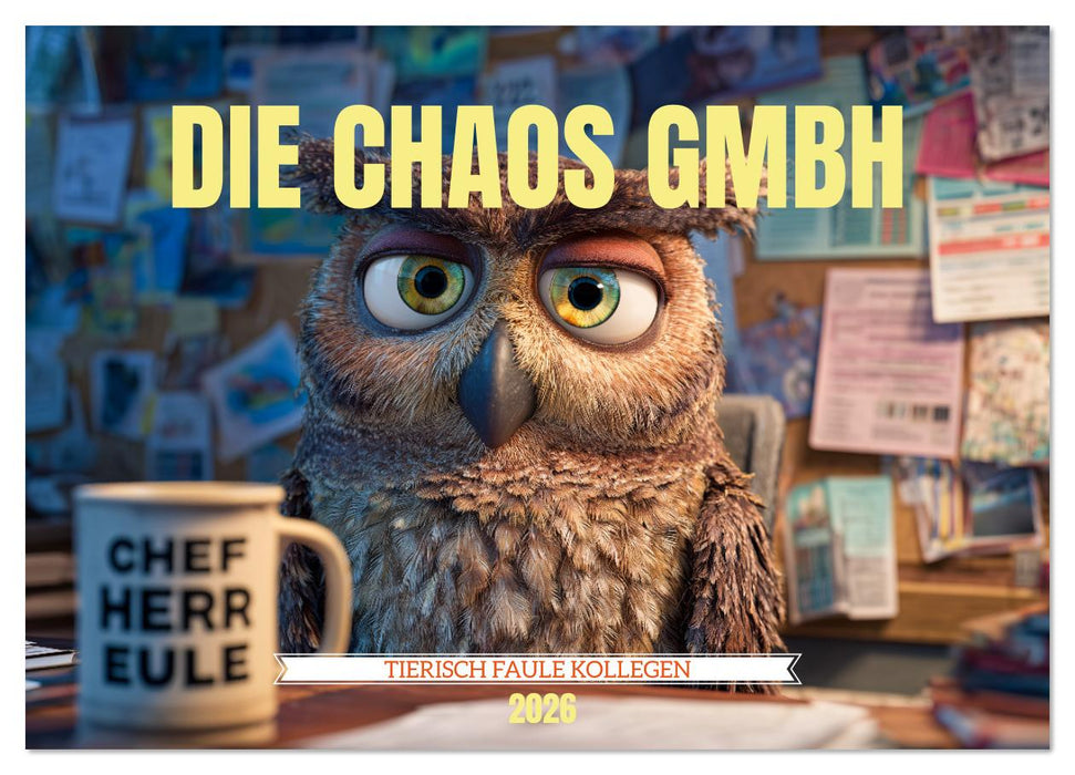 Die Chaos GmbH - Tierisch faule Kollegen (CALVENDO Wandkalender 2026)