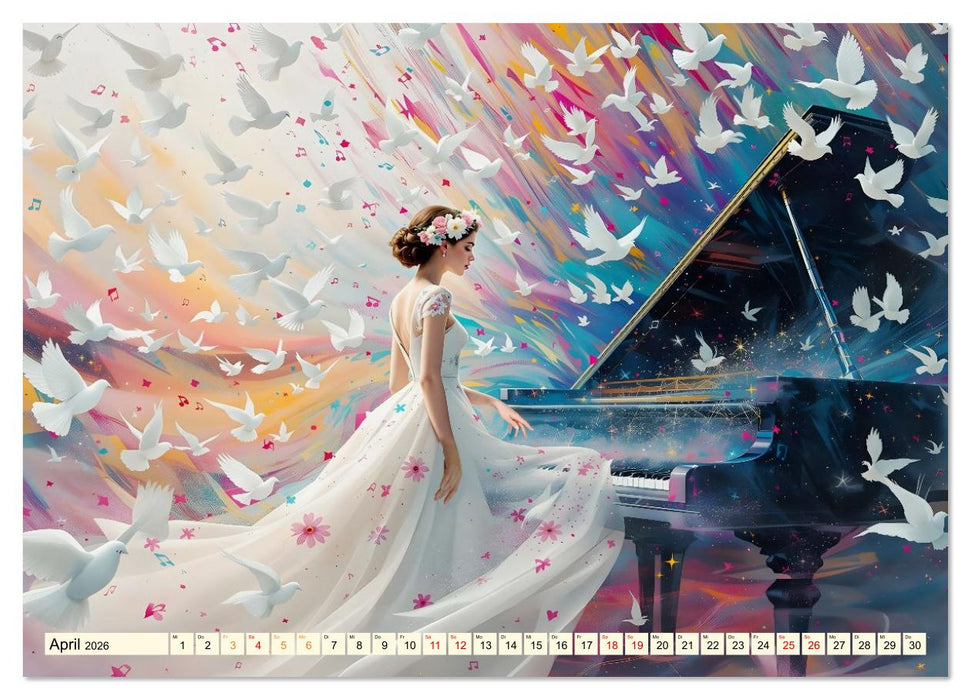 Piano der Träume (CALVENDO Premium Wandkalender 2026)
