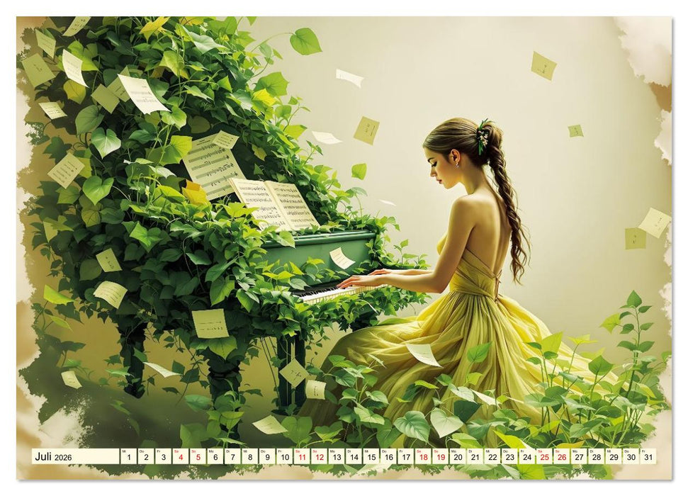 Piano der Träume (CALVENDO Premium Wandkalender 2026)