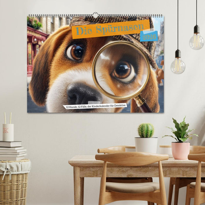 Die Spürnasen - 12 Hunde, 12 Fälle, der Kinderkalender für Detektive (CALVENDO Wandkalender 2026)