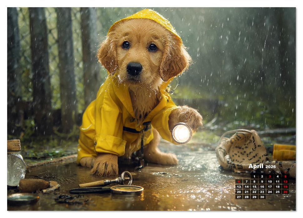 Die Spürnasen - 12 Hunde, 12 Fälle, der Kinderkalender für Detektive (CALVENDO Wandkalender 2026)