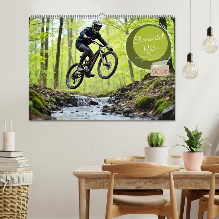 Elemental Ride. Mountainbike-Action durch Schnee, Matsch, Sonne und Laub (CALVENDO Wandkalender 2026)