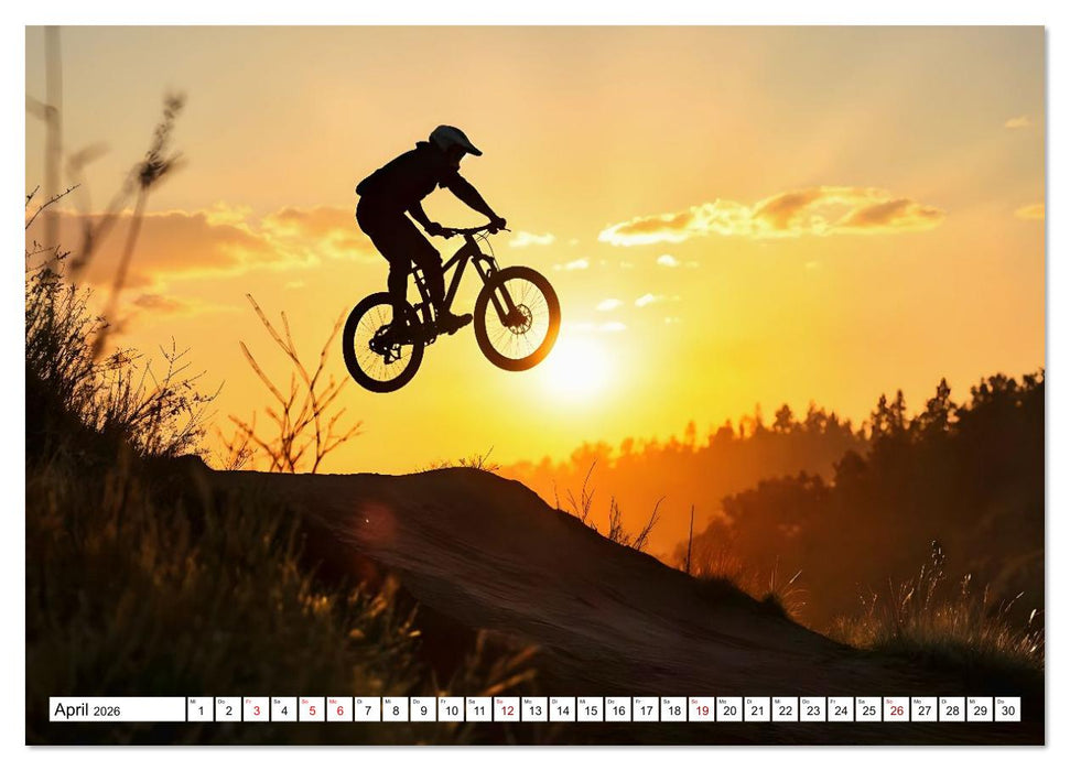 Elemental Ride. Mountainbike-Action durch Schnee, Matsch, Sonne und Laub (CALVENDO Wandkalender 2026)