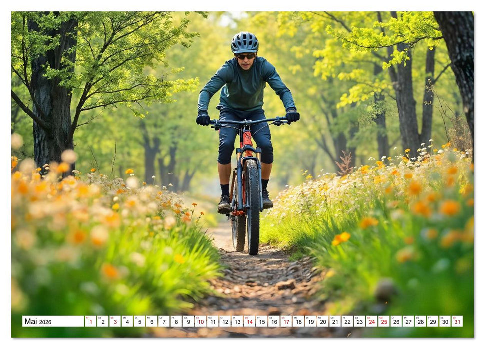Elemental Ride. Mountainbike-Action durch Schnee, Matsch, Sonne und Laub (CALVENDO Wandkalender 2026)