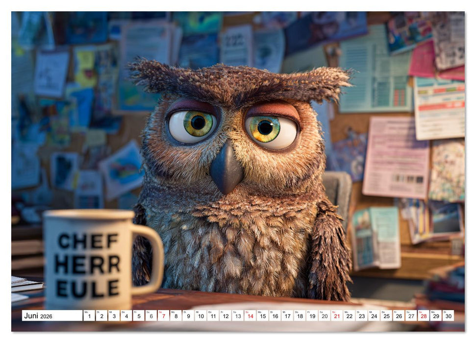 Die Chaos GmbH - Tierisch faule Kollegen (CALVENDO Premium Wandkalender 2026)