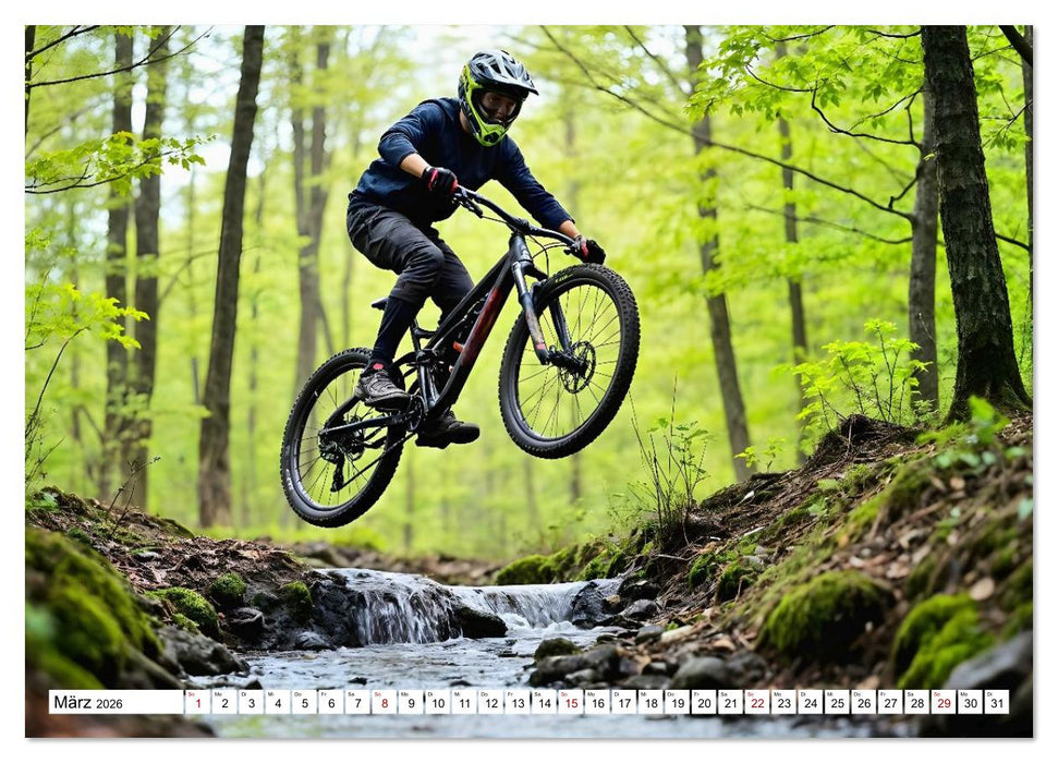 Elemental Ride. Mountainbike-Action durch Schnee, Matsch, Sonne und Laub (CALVENDO Premium Wandkalender 2026)