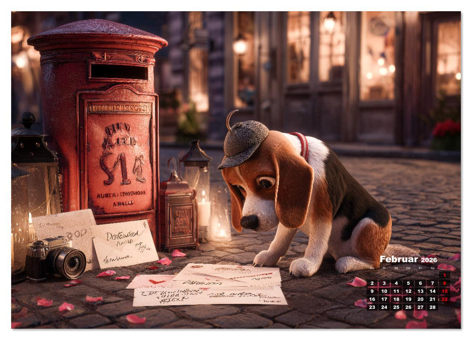 Die Spürnasen - 12 Hunde, 12 Fälle, der Kinderkalender für Detektive (CALVENDO Premium Wandkalender 2026)