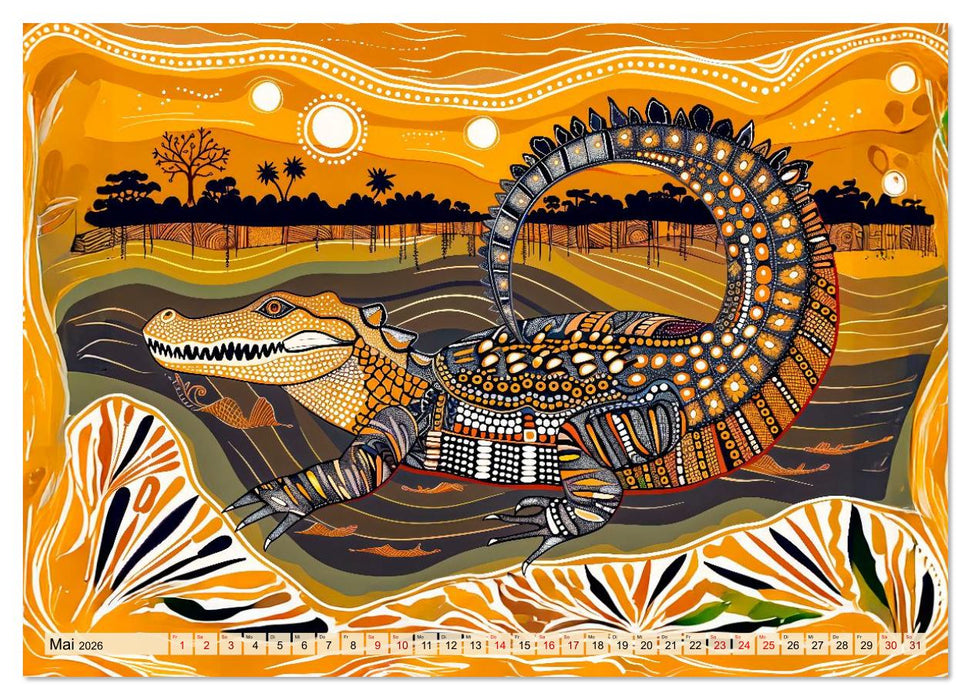 Abstraktes Afrika - Wilde Savanne in leuchtenden Farben (CALVENDO Premium Wandkalender 2026)