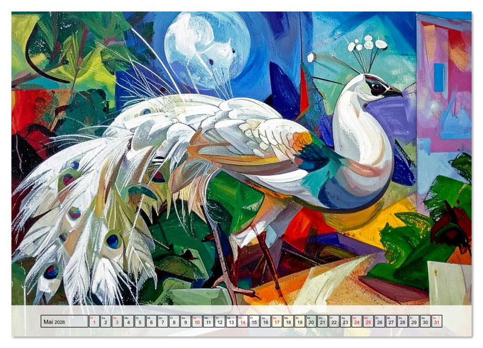 Farbenfrohe Tierbilder (CALVENDO Wandkalender 2026)