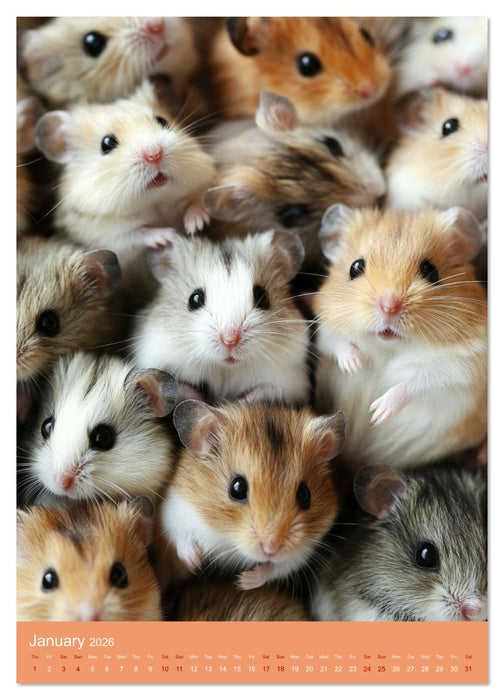 Snuggly Fluff Piles (CALVENDO Monthly Calendar 2026)