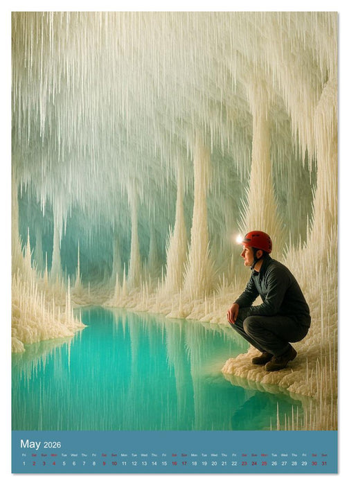 Awsome Caves in the Deep (CALVENDO Monthly Calendar 2026)