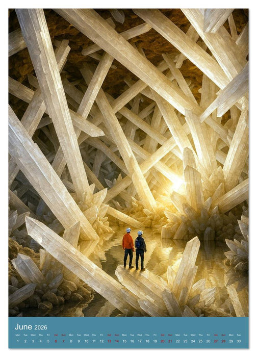 Awsome Caves in the Deep (CALVENDO Monthly Calendar 2026)