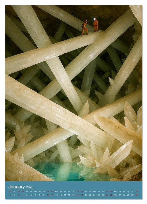 Awsome Caves in the Deep (CALVENDO Premium-Calendar 2026)