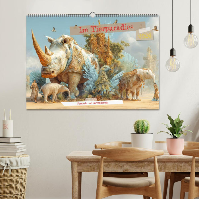 Im Tierparadies - Fantasie und Surrealismus (CALVENDO Wandkalender 2026)