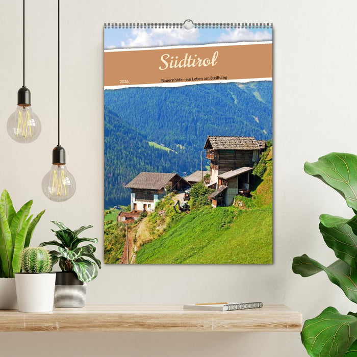 Südtirol - Bauernhöfe ein Leben am Steilhang (CALVENDO Wandkalender 2026)