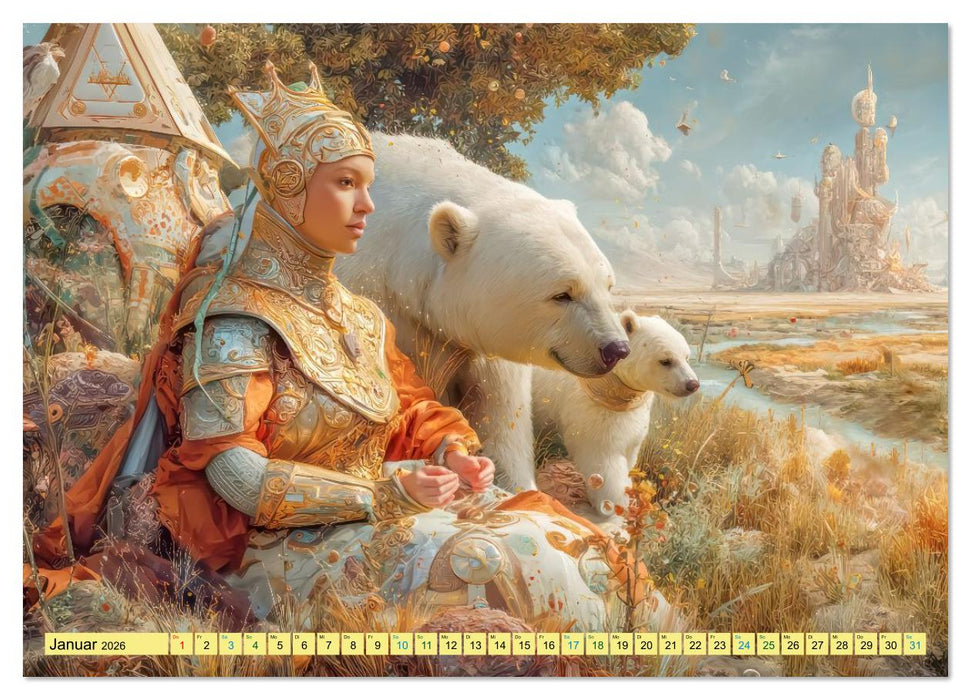 Im Tierparadies - Fantasie und Surrealismus (CALVENDO Premium Wandkalender 2026)