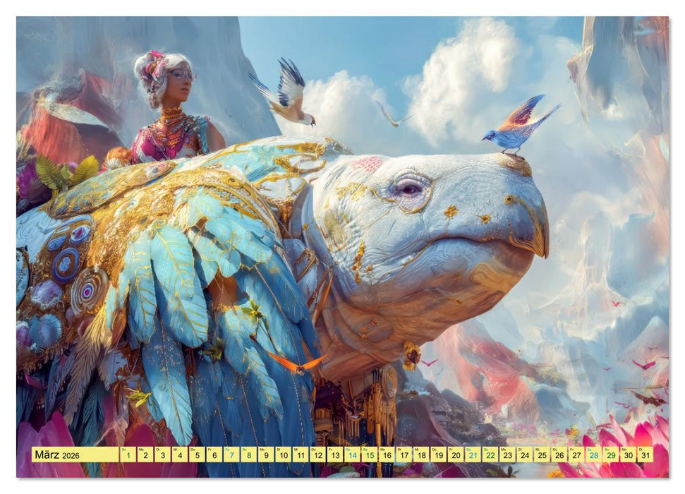 Im Tierparadies - Fantasie und Surrealismus (CALVENDO Premium Wandkalender 2026)
