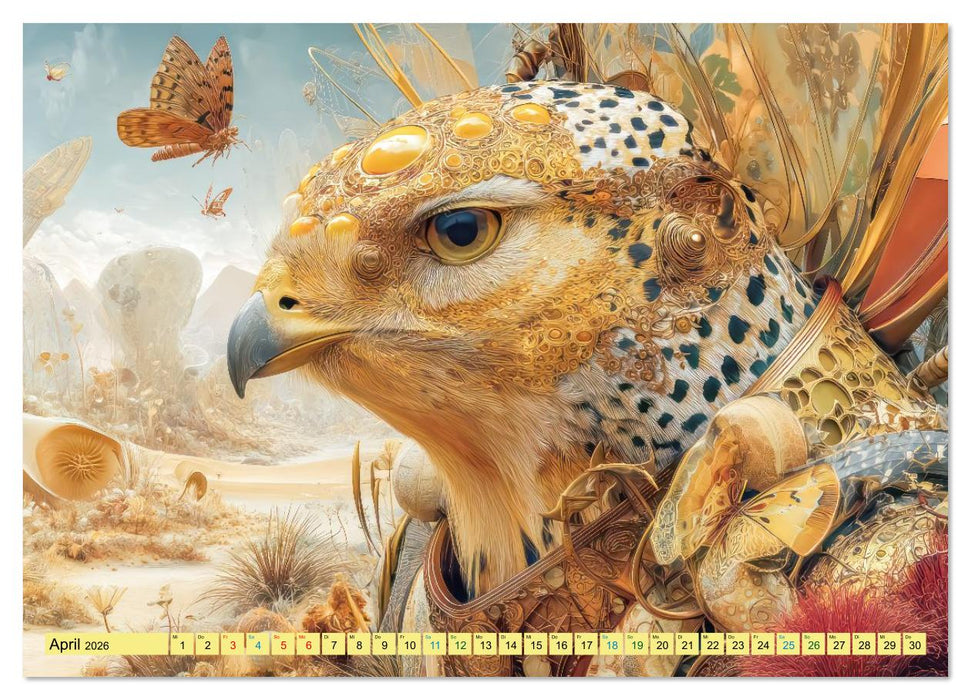 Im Tierparadies - Fantasie und Surrealismus (CALVENDO Premium Wandkalender 2026)