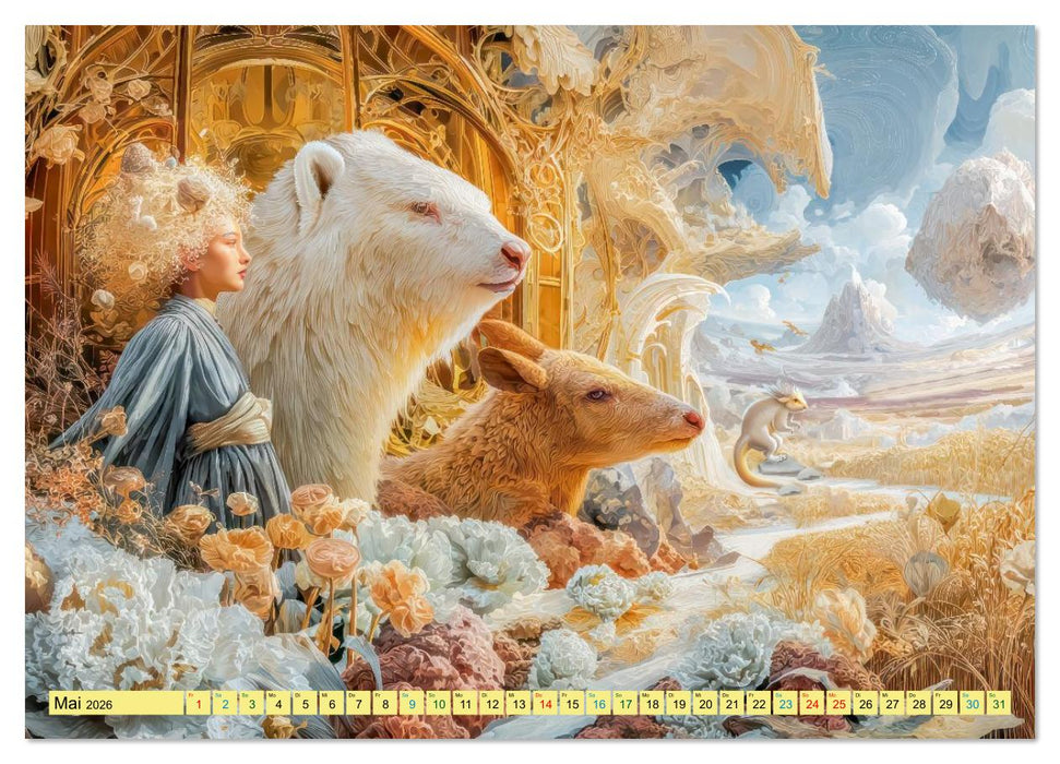 Im Tierparadies - Fantasie und Surrealismus (CALVENDO Premium Wandkalender 2026)