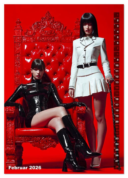 Fetisch und Latex - The Red Box (CALVENDO Premium Wandkalender 2026)