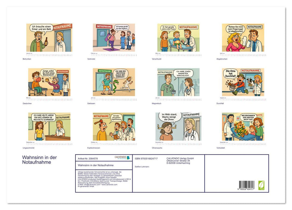 Wahnsinn in der Notaufnahme (CALVENDO Wandkalender 2026)