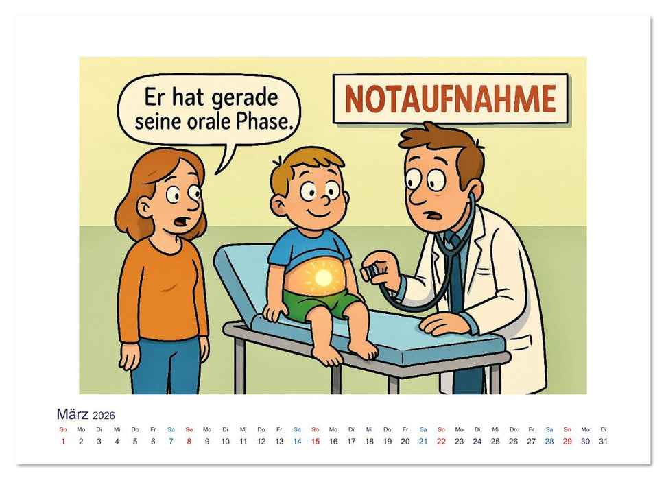 Wahnsinn in der Notaufnahme (CALVENDO Premium Wandkalender 2026)