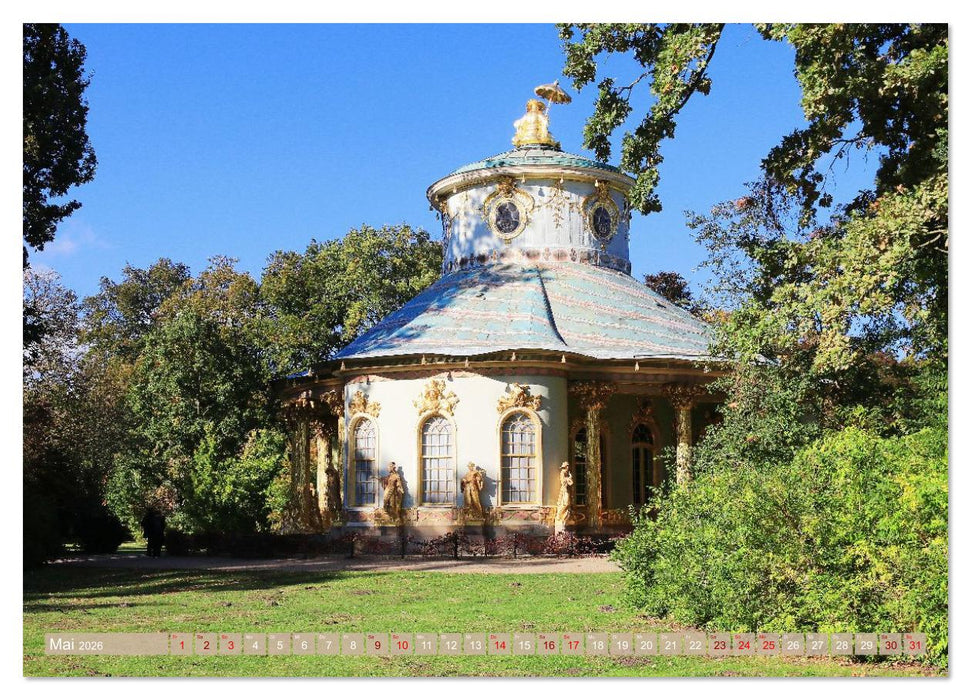 Sanssouci - Ohne Sorge - Schloss und Park (CALVENDO Wandkalender 2026)