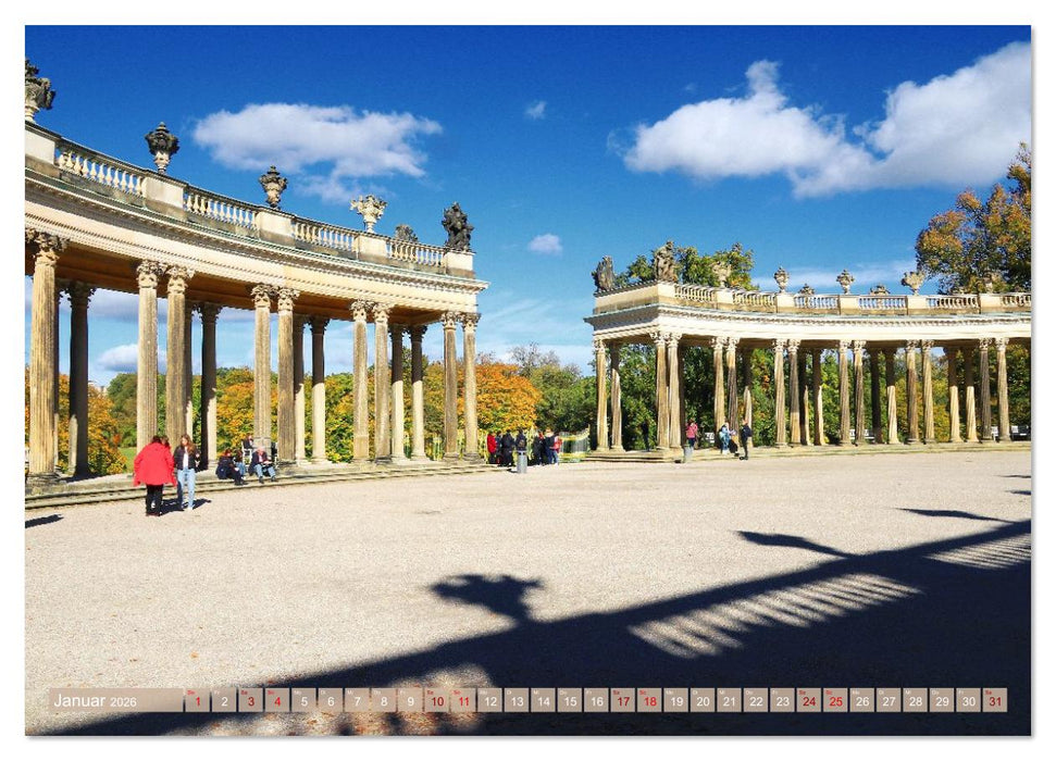 Sanssouci - Ohne Sorge - Schloss und Park (CALVENDO Premium Wandkalender 2026)