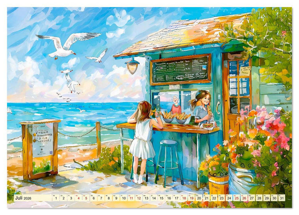 Kindheit am Meer - Barfuß und glücklich durch den Sand (CALVENDO Premium Wandkalender 2026)