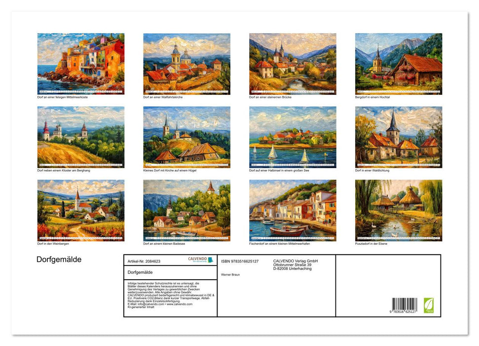 Dorfgemälde (CALVENDO Wandkalender 2026)