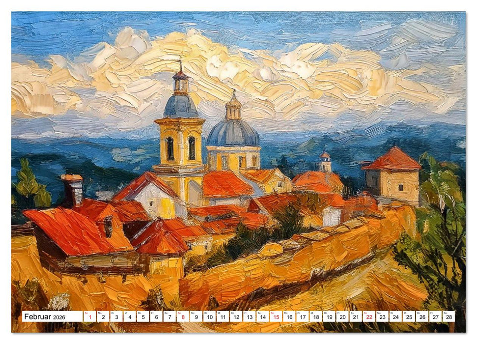 Dorfgemälde (CALVENDO Wandkalender 2026)