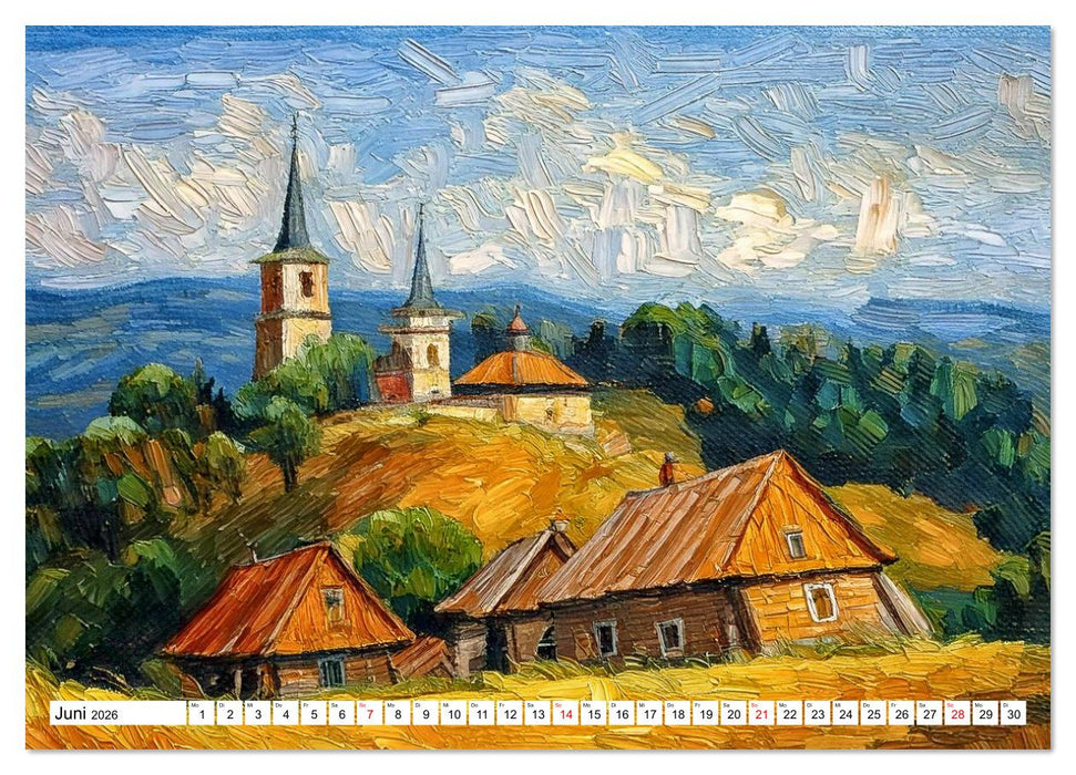 Dorfgemälde (CALVENDO Wandkalender 2026)
