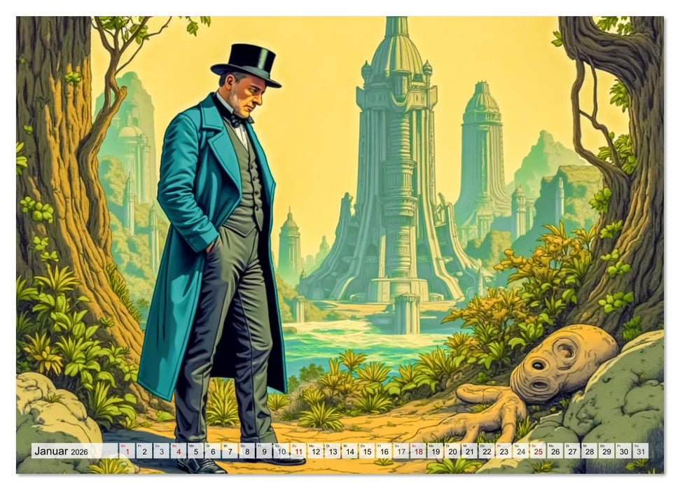 Vergessene Abenteuer - Szenen großer Bücher (CALVENDO Premium Wandkalender 2026)