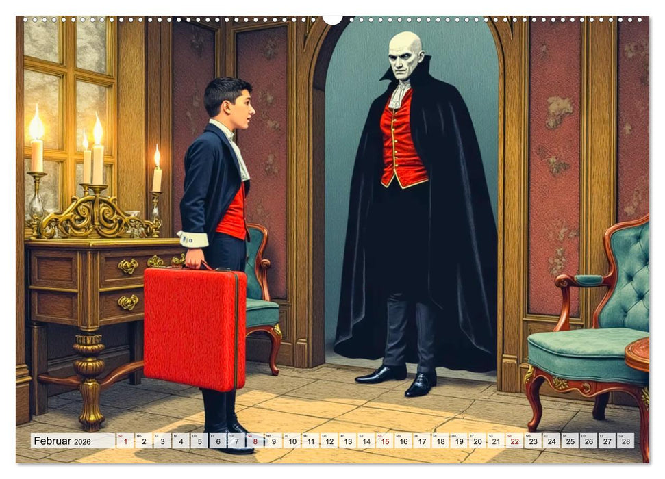 Vergessene Abenteuer - Szenen großer Bücher (CALVENDO Premium Wandkalender 2026)