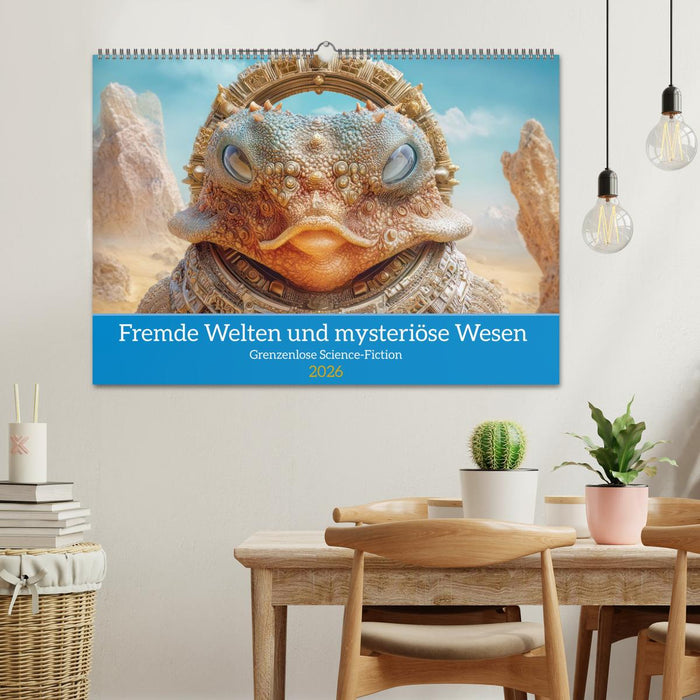 Fremde Welten und mysteriöse Wesen - Grenzenlose Science-Fiction (CALVENDO Wandkalender 2026)